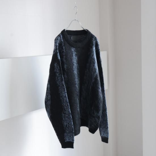 YOKE | JACQUARD MOHAIR SWEATER(BLUE) | ジャガードモヘア YOKE | JACQUARD MOHAIR SWEATER(BLUE) | ジャガードモヘア