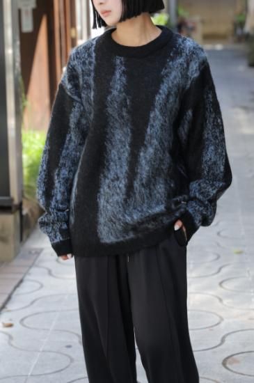 YOKE | JACQUARD MOHAIR SWEATER(BLUE) | ジャガードモヘア YOKE | JACQUARD MOHAIR SWEATER(BLUE) | ジャガードモヘア