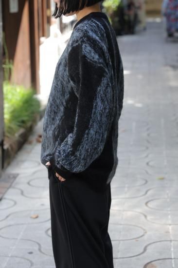 YOKE | JACQUARD MOHAIR SWEATER(BLUE) | ジャガードモヘア YOKE | JACQUARD MOHAIR SWEATER(BLUE) | ジャガードモヘア