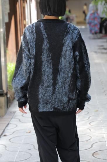 22AW Kroyer ジャガード モヘア ニット size:S YOKE | JACQUARD MOHAIR SWEATER(BLUE) | ジャガードモヘア