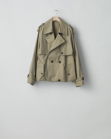 ssstein | シュタイン LAYERED SHORT TRENCH COAT(BEIGE ssstein | シュタイン LAYERED SHORT TRENCH COAT(BEIGE