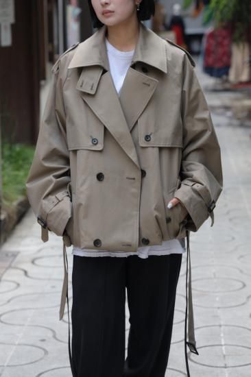 ssstein | シュタイン LAYERED SHORT TRENCH COAT(BEIGE ssstein | シュタイン LAYERED SHORT TRENCH COAT(BEIGE