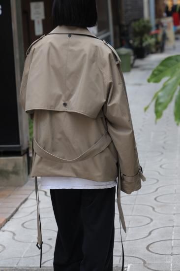 ssstein | シュタイン LAYERED SHORT TRENCH COAT(BEIGE ssstein | シュタイン LAYERED SHORT TRENCH COAT(BEIGE
