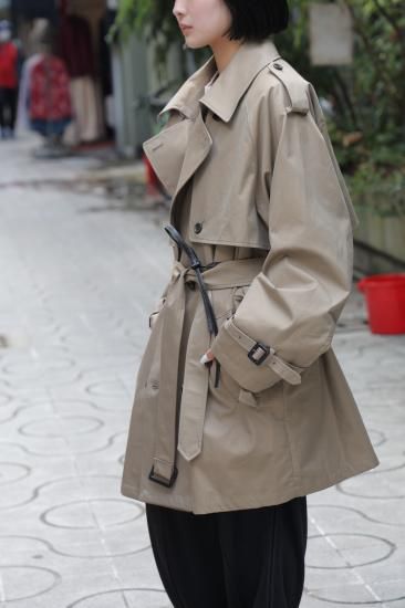 ssstein | シュタイン LAYERED SHORT TRENCH COAT(BEIGE ssstein | シュタイン LAYERED SHORT TRENCH COAT(BEIGE