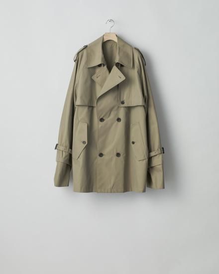 ssstein | シュタイン LAYERED SHORT TRENCH COAT(BEIGE ssstein | シュタイン LAYERED SHORT TRENCH COAT(BEIGE