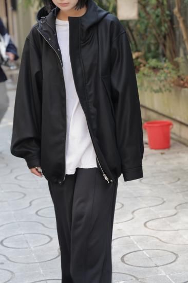ssstein MELTON HOODED BLOUSON シュタイン 24AW ssstein | シュタイン MELTON HOODED BLOUSON(BLACK) / メルトン