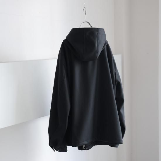 ssstein | シュタイン MELTON HOODED BLOUSON(BLACK) / メルトン