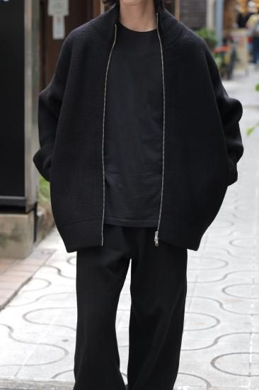 ssstein | シュタイン OVERSIZED DRIVERS KNIT ZIP JACKET(BLACK ssstein | シュタイン OVERSIZED DRIVERS KNIT ZIP JACKET(BLACK