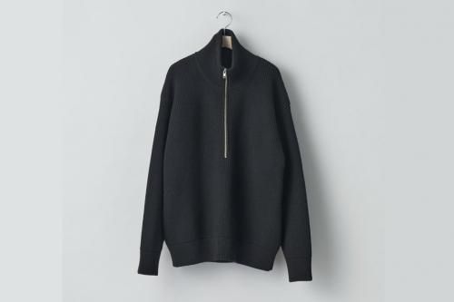 <img class='new_mark_img1' src='https://img.shop-pro.jp/img/new/icons2.gif' style='border:none;display:inline;margin:0px;padding:0px;width:auto;' />ssstein / OVERSIZED DRIVERS KNIT HALF ZIP PULLOVER(BLACK)