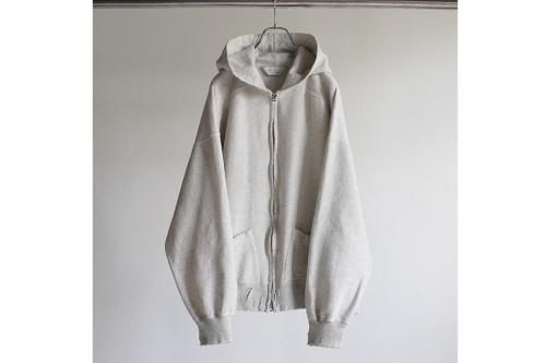 <img class='new_mark_img1' src='https://img.shop-pro.jp/img/new/icons2.gif' style='border:none;display:inline;margin:0px;padding:0px;width:auto;' />ANCELLM / CRASH ZIP HOODIE(HEATHER WHITE)