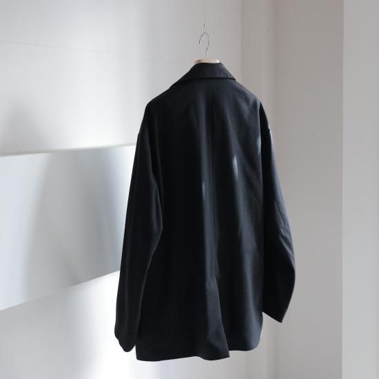 ssstein | シュタイン OVERSIZED FUR LAPELED JACKET(BLACK ssstein | シュタイン OVERSIZED FUR LAPELED JACKET(BLACK