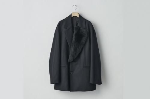 <img class='new_mark_img1' src='https://img.shop-pro.jp/img/new/icons2.gif' style='border:none;display:inline;margin:0px;padding:0px;width:auto;' />ssstein / OVERSIZED FUR LAPELED JACKET(BLACK)