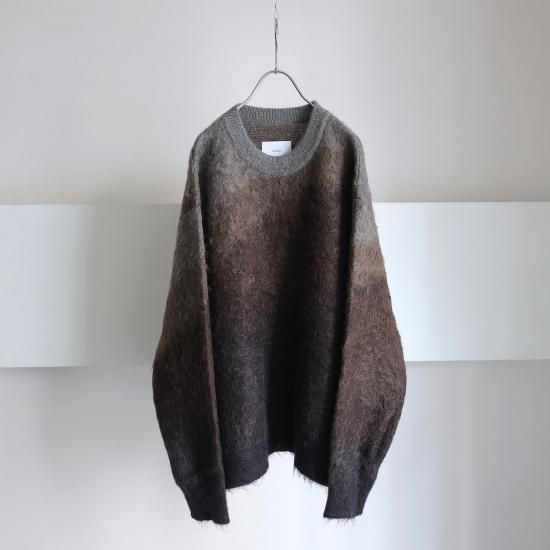 stein 22AW グラデーション モヘア ニット stein | シュタイン OVERSIZED GRADATION MOHAIR LS(BLACK