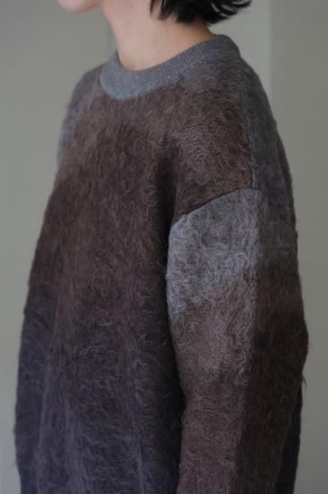 stein | シュタイン GRADATION MOHAIR KNIT LS(BROWN GREY stein | シュタイン GRADATION MOHAIR KNIT LS(BROWN GREY