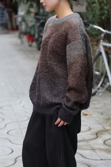 stein | シュタイン GRADATION MOHAIR KNIT LS(BROWN GREY stein | シュタイン GRADATION MOHAIR KNIT LS(BROWN GREY