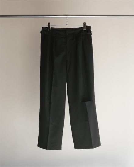 ANCELLM | アンセルム WOOL DAMAGE WIDE SLACKS(BLACK) / ウール ANCELLM | アンセルム WOOL DAMAGE WIDE SLACKS(BLACK) / ウール