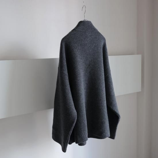 トップス 24aw Blanc YM Wool Fleece Snap Pullover Blanc YM / Wool Fleece Snap Pullover(Gray)通販サイト - 京都取扱い