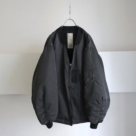 ANTHEM A / OVERSIZED COLLAR LESS MILITARY BLOUSON(BLACK ANTHEM A / OVERSIZED COLLAR LESS MILITARY BLOUSON(BLACK