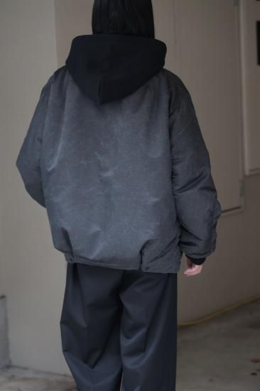 ANTHEM A / OVERSIZED COLLAR LESS MILITARY BLOUSON(BLACK ANTHEM A / OVERSIZED COLLAR LESS MILITARY BLOUSON(BLACK
