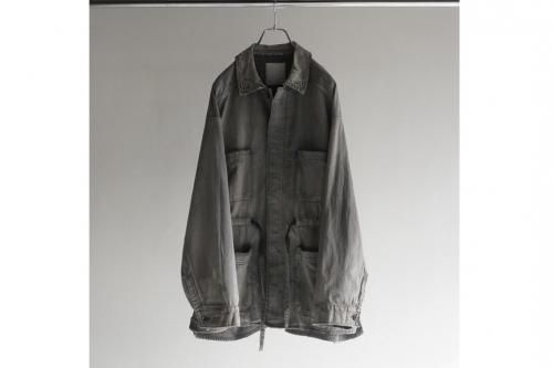 <img class='new_mark_img1' src='https://img.shop-pro.jp/img/new/icons2.gif' style='border:none;display:inline;margin:0px;padding:0px;width:auto;' />ANCELLM / AGING DENIM SHIRT JACKET(BLACK)