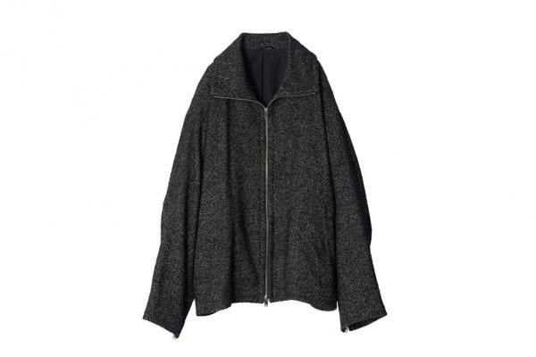 YOKE | TWEED STAND COLLAR ZIP BLOUSON(BLACK) | ツイード YOKE | TWEED STAND COLLAR ZIP BLOUSON(BLACK) | ツイード