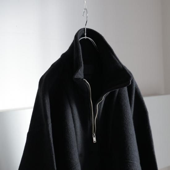 YOKE | WOOL FREECE HALF ZIP PULLOVER(BLACK) | ウールフリース YOKE | WOOL FREECE HALF ZIP PULLOVER(BLACK) | ウールフリース