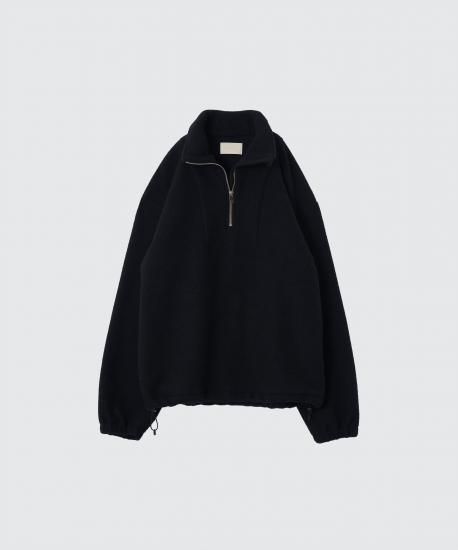 YOKE | WOOL FREECE HALF ZIP PULLOVER(BLACK) | ウールフリース YOKE | WOOL FREECE HALF ZIP PULLOVER(BLACK) | ウールフリース