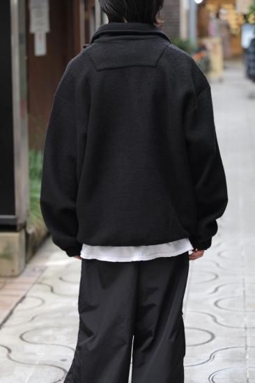 YOKE | WOOL FREECE HALF ZIP PULLOVER(BLACK) | ウールフリース YOKE | WOOL FREECE HALF ZIP PULLOVER(BLACK) | ウールフリース