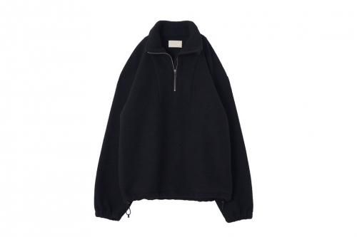 <img class='new_mark_img1' src='https://img.shop-pro.jp/img/new/icons2.gif' style='border:none;display:inline;margin:0px;padding:0px;width:auto;' />YOKE / WOOL FREECE HALF ZIP PULLOVER(BLACK)