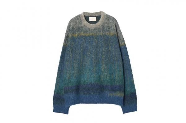 YOKE | TREE JAQUARD MOHAIR SWEATER(GREEN) | ツリージャガード