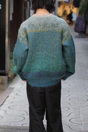 トップス YOKE TREE JAQUARD MOHAIR SWEATER YOKE/ヨーク/KID MOHAIR WOOL BRUSHED TREE JAQUARD SWEATER