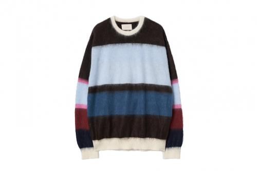 <img class='new_mark_img1' src='https://img.shop-pro.jp/img/new/icons2.gif' style='border:none;display:inline;margin:0px;padding:0px;width:auto;' />YOKE / MOHAIR BORDER SWEATER - KEITA MARUYAMA 30TH ANNIV. EXCLUSIVE-(BROWN)