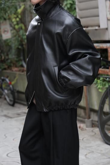 ssstein | シュタイン LEATHER ZIP SHORT JACKET(BLACK ssstein | シュタイン LEATHER ZIP SHORT JACKET(BLACK