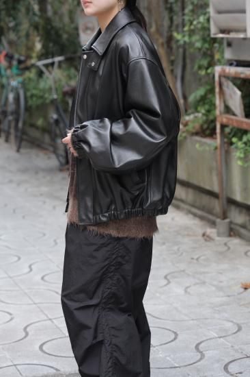 ssstein | シュタイン LEATHER ZIP SHORT JACKET(BLACK ssstein | シュタイン LEATHER ZIP SHORT JACKET(BLACK