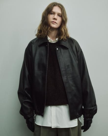ssstein | シュタイン LEATHER ZIP SHORT JACKET(BLACK ssstein | シュタイン LEATHER ZIP SHORT JACKET(BLACK