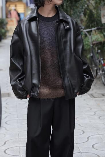 ssstein | シュタイン LEATHER ZIP SHORT JACKET(BLACK ssstein | シュタイン LEATHER ZIP SHORT JACKET(BLACK