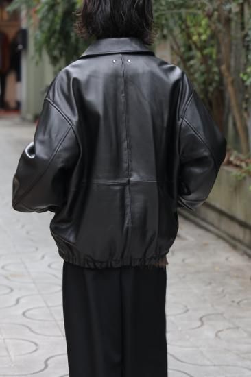 ssstein | シュタイン LEATHER ZIP SHORT JACKET(BLACK ssstein | シュタイン LEATHER ZIP SHORT JACKET(BLACK