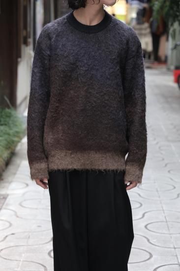 ssstein | シュタイン GRADATION MOHAIR KNIT LS(KHAKI/DARK ssstein | シュタイン GRADATION MOHAIR KNIT LS(KHAKI/DARK