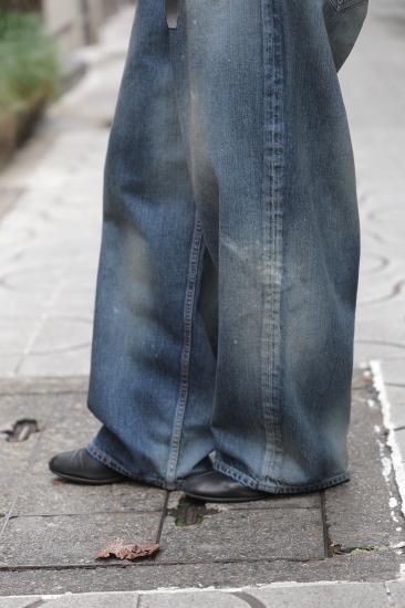 ANCELLM | アンセルム AGING WIDE 5P DENIM PANTS(INDIGO ANCELLM | アンセルム AGING WIDE 5P DENIM PANTS(INDIGO