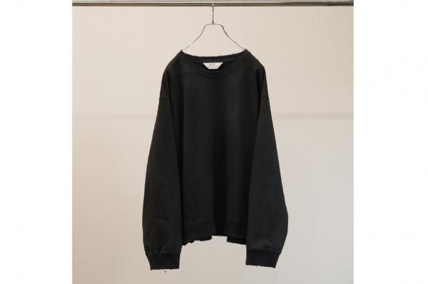ANCELLM | アンセルム EMBROIDERY SWEAT SHIRT(BLACK) / 刺繍 ANCELLM | アンセルム EMBROIDERY SWEAT SHIRT(BLACK) / 刺繍