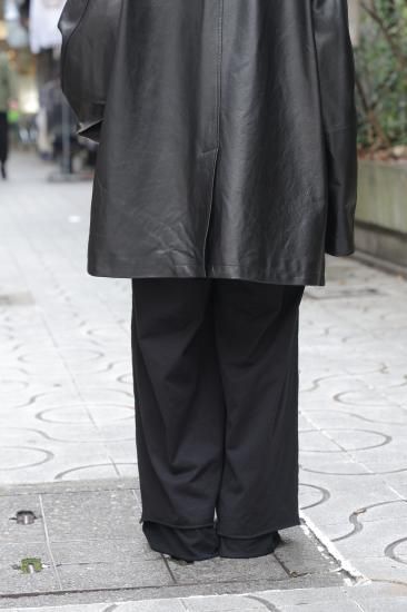 ANCELLM | アンセルム DRAPE WIDE EASY CUT SLACKS(BLACK ANCELLM | アンセルム DRAPE WIDE EASY CUT SLACKS(BLACK