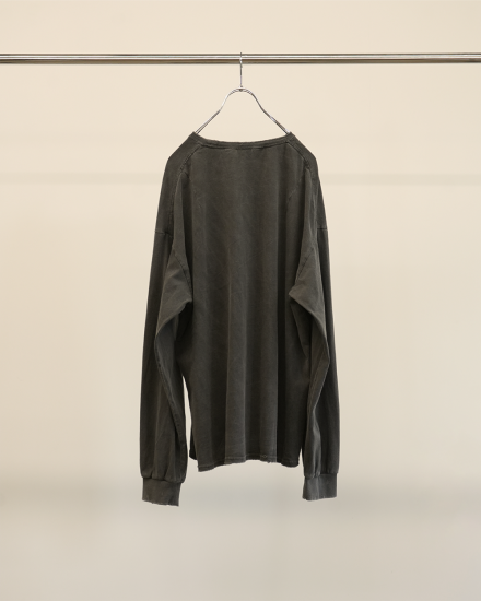 ANCELLM “ DYED LS T-SHIRT ロンt ANCELLM（アンセルム） Embroidery Dyed LS T-Shirt（エンブロイ