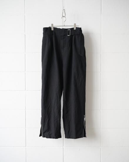 barbell object / belted zipper pt(BLACK)通販サイト - 京都