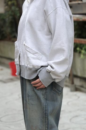 ANCELLM | アンセルム ZIPUP HOODIE (HEATHER WHITE) / ジップ ANCELLM | アンセルム ZIPUP HOODIE (HEATHER WHITE) / ジップ