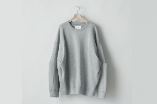 <img class='new_mark_img1' src='https://img.shop-pro.jp/img/new/icons2.gif' style='border:none;display:inline;margin:0px;padding:0px;width:auto;' />ssstein / COTTON DOUBLE KNIT TUCKED CREW NECK LS(TOP GREY)