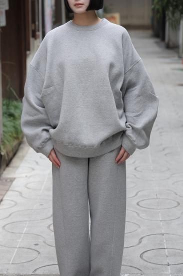 ssstein | シュタイン COTTON DOUBLE KNIT TWIST SEAM PANTS(TOP GREY