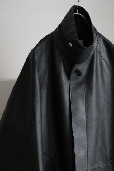 YOKE | LEATHER CUT-OFF HALF COAT(BLACK) | レザーカットオフ YOKE | LEATHER CUT-OFF HALF COAT(BLACK) | レザーカットオフ