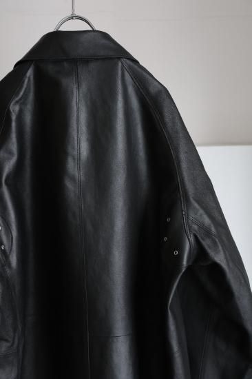 YOKE | LEATHER CUT-OFF HALF COAT(BLACK) | レザーカットオフ YOKE | LEATHER CUT-OFF HALF COAT(BLACK) | レザーカットオフ