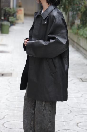 YOKE | LEATHER CUT-OFF HALF COAT(BLACK) | レザーカットオフ YOKE | LEATHER CUT-OFF HALF COAT(BLACK) | レザーカットオフ