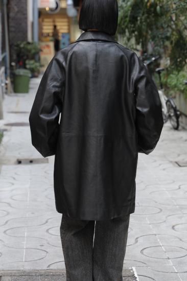 YOKE | LEATHER CUT-OFF HALF COAT(BLACK) | レザーカットオフ YOKE | LEATHER CUT-OFF HALF COAT(BLACK) | レザーカットオフ